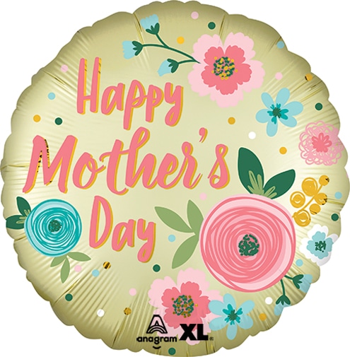 18″ Mothers Day Pastel Yellow Anagram Balloon | Rental