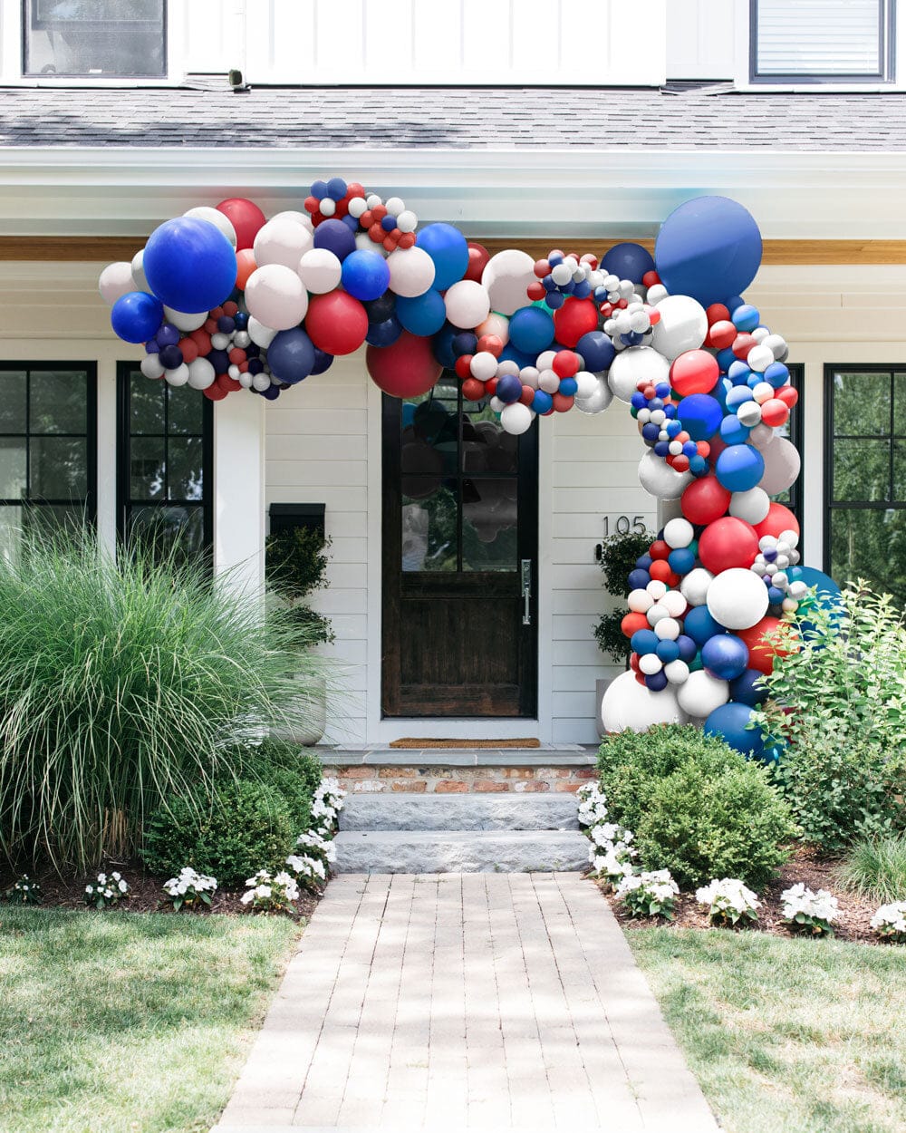 Red, White & Blue Balloon Garland – 18ft | Rental
