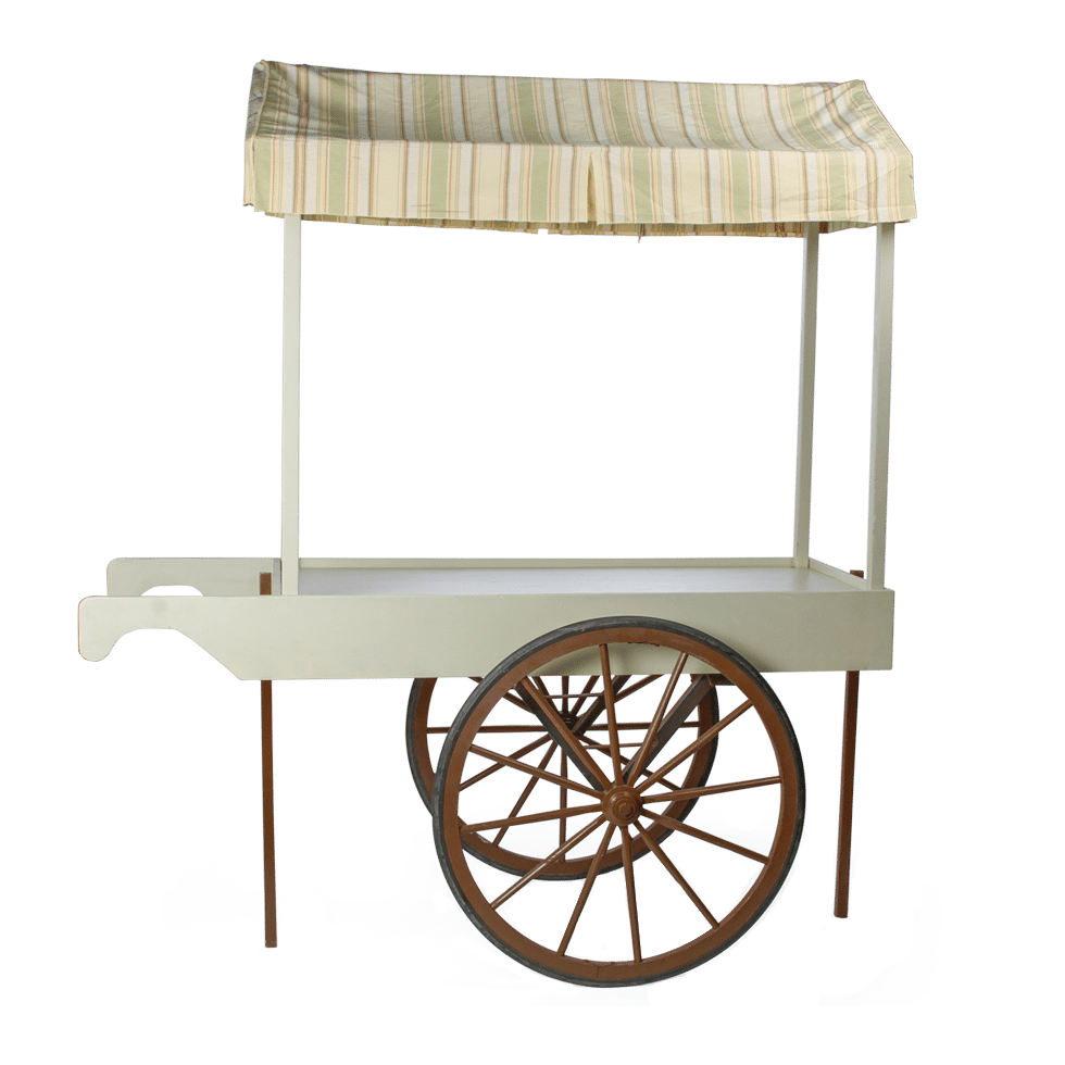 Flower Cart With Provence Stripe Top | Rental