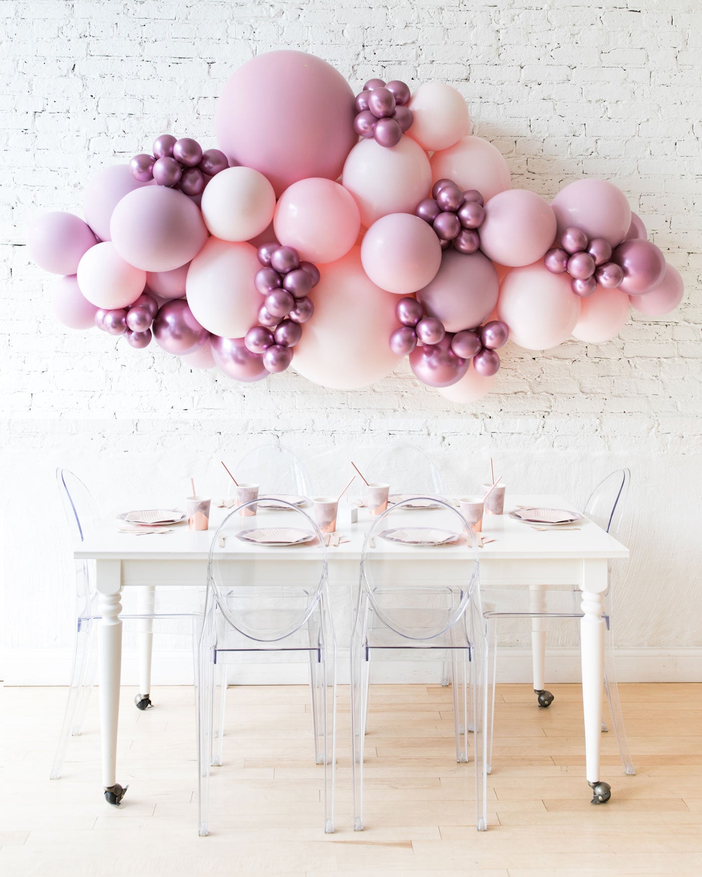 Modern Mauve – Backdrop Balloon Garland Install Piece | Rental