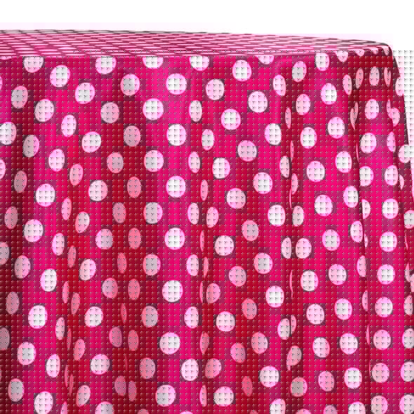 Satin Polka Dot Table Linen in White and Fuchsia | Rental Satin Polka Dot Table Linen in White and Fuchsia | Rental