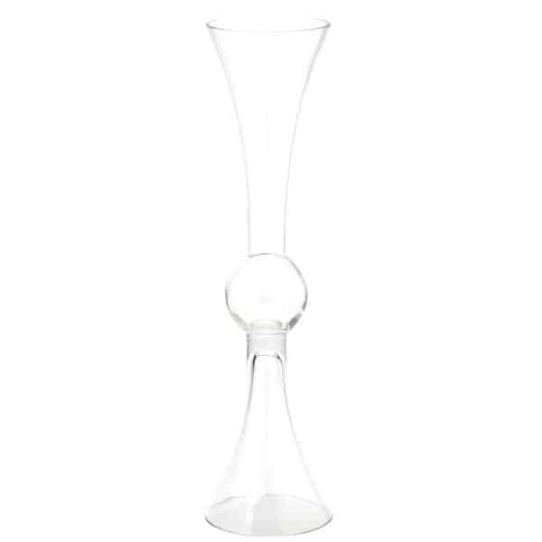 Decostar™ Double Sided Trumpet Glass Vase 24″- Clear | Rental