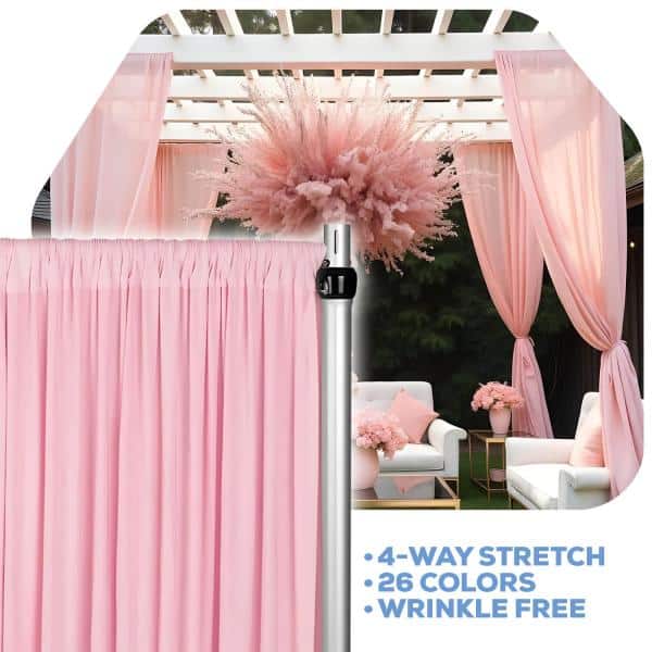 Pink 4-Way Stretch Spandex Drape Panel – Choose your Size | Rental