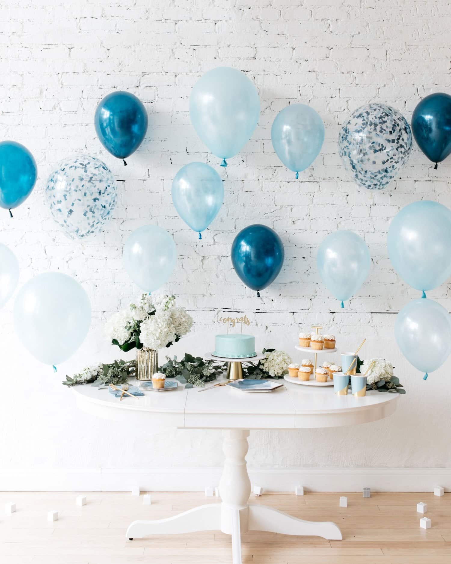 Shades of Blue Palette Individual Balloon Backdrop – set of 15 | Purchase