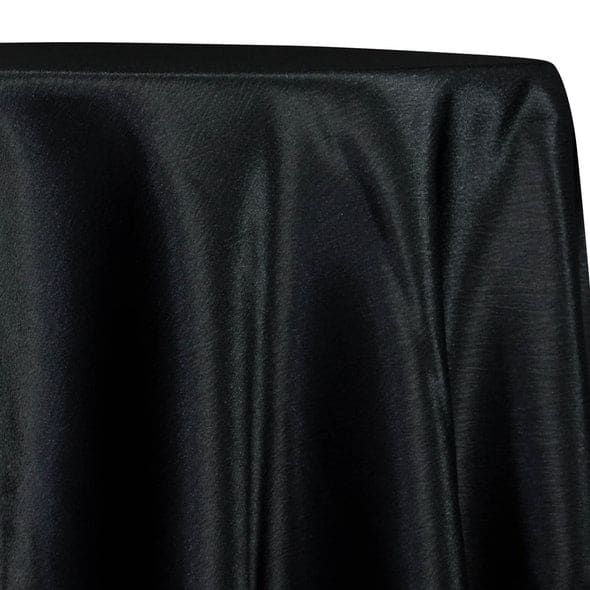 Luxury Satin Table Linen in Black | Rental Luxury Satin Table Linen in Black | Rental
