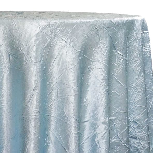 Crush Satin (Bichon) Table Linen in Blue 120 | Rental Crush Satin (Bichon) Table Linen in Blue 120 | Rental