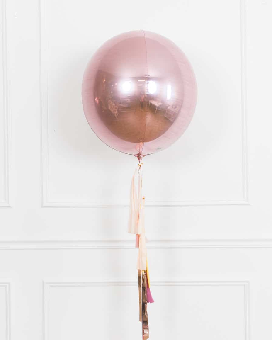 Boho Rainbow –  21in Orb Foil Balloon with Half-Tassel | Rental