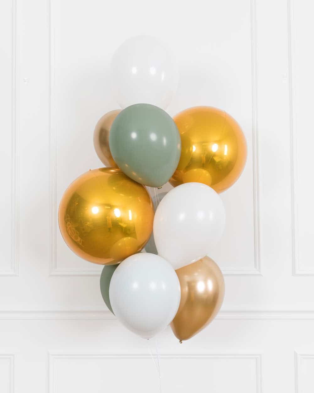 Blushing – Orb and 11in Balloons – bouquet of 10 | Rental