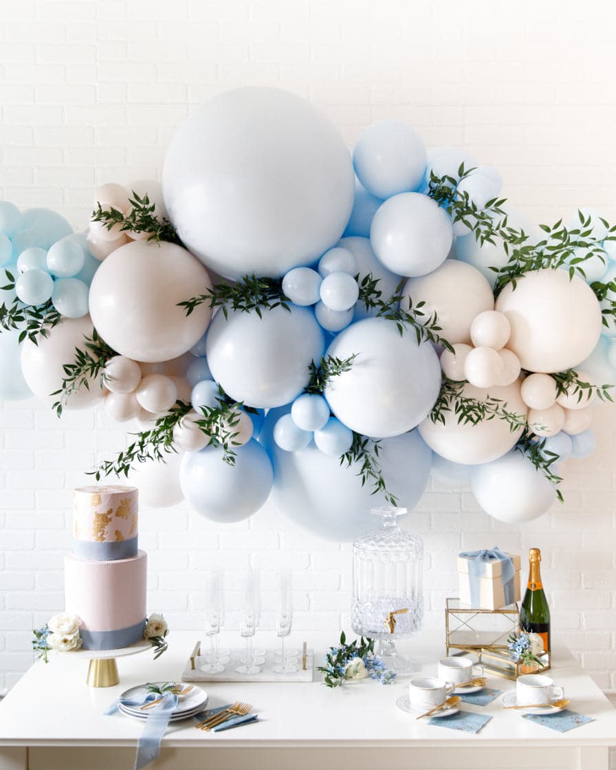 Provence – Balloon Backdrop Install Piece with Greenery | Rental