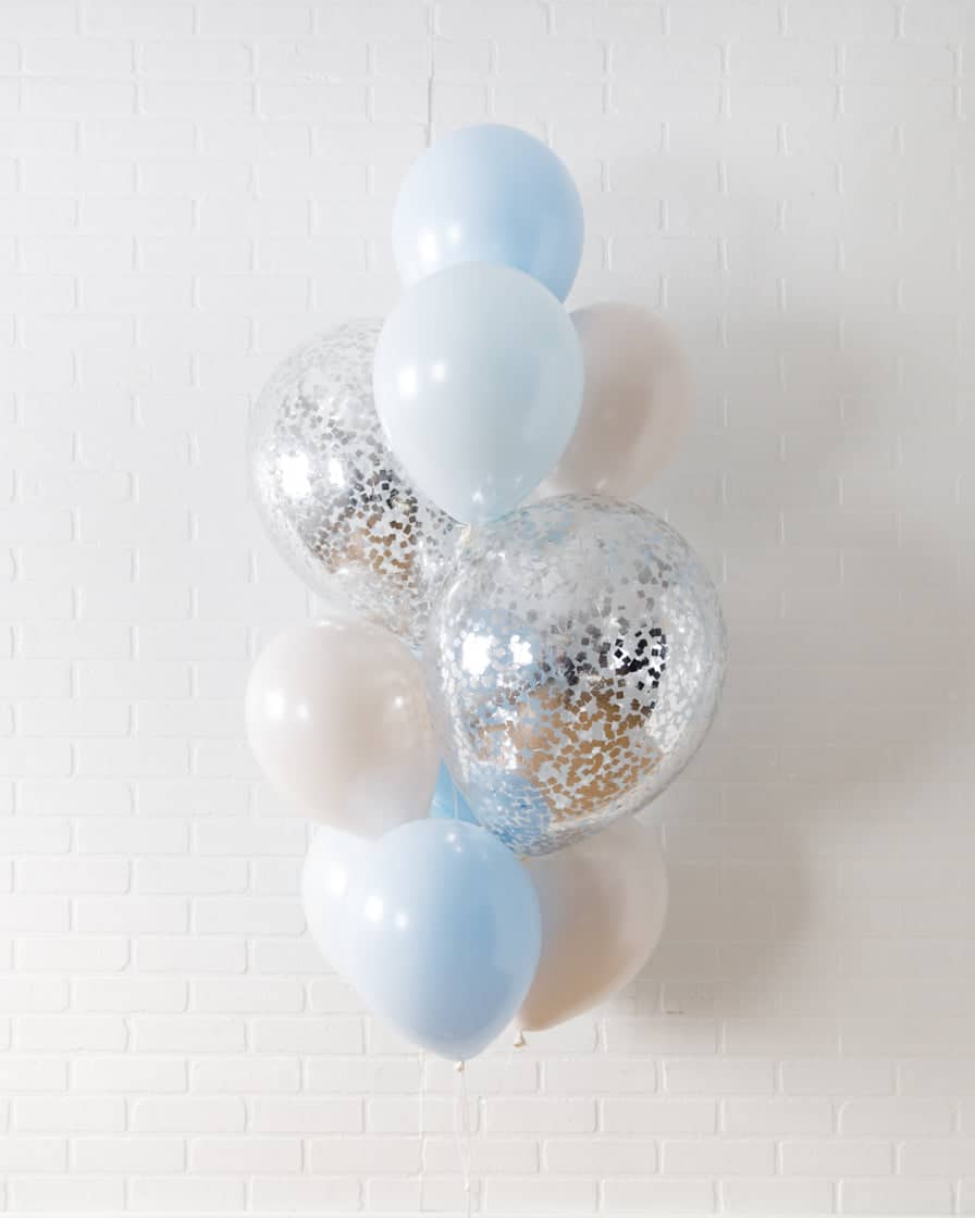 Provence – Confetti and 11in Balloons – bouquet of 10 | Rental