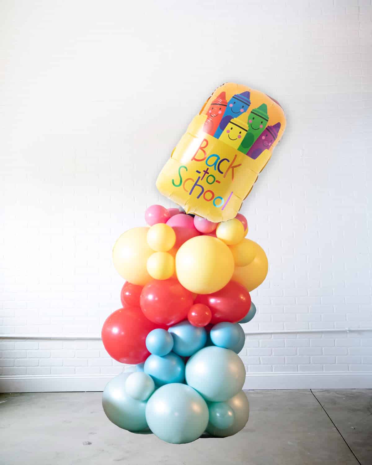 Back 2 School – Pencil Foil Balloon Column – 4ft | Rental