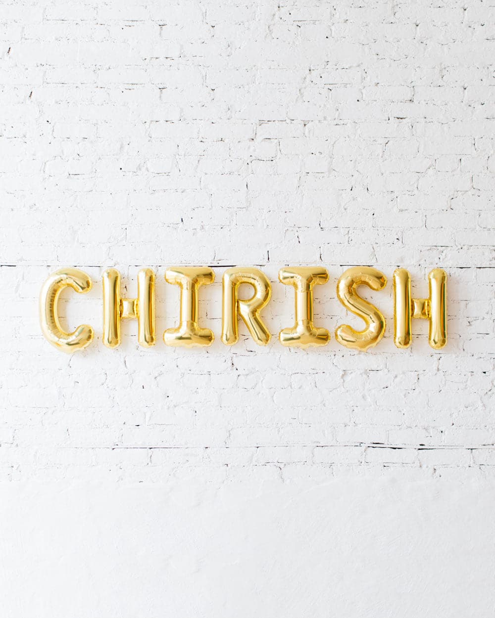 St. Patrick’s Day – 16in Gold CHIRISH Foil Letters Set | Rental