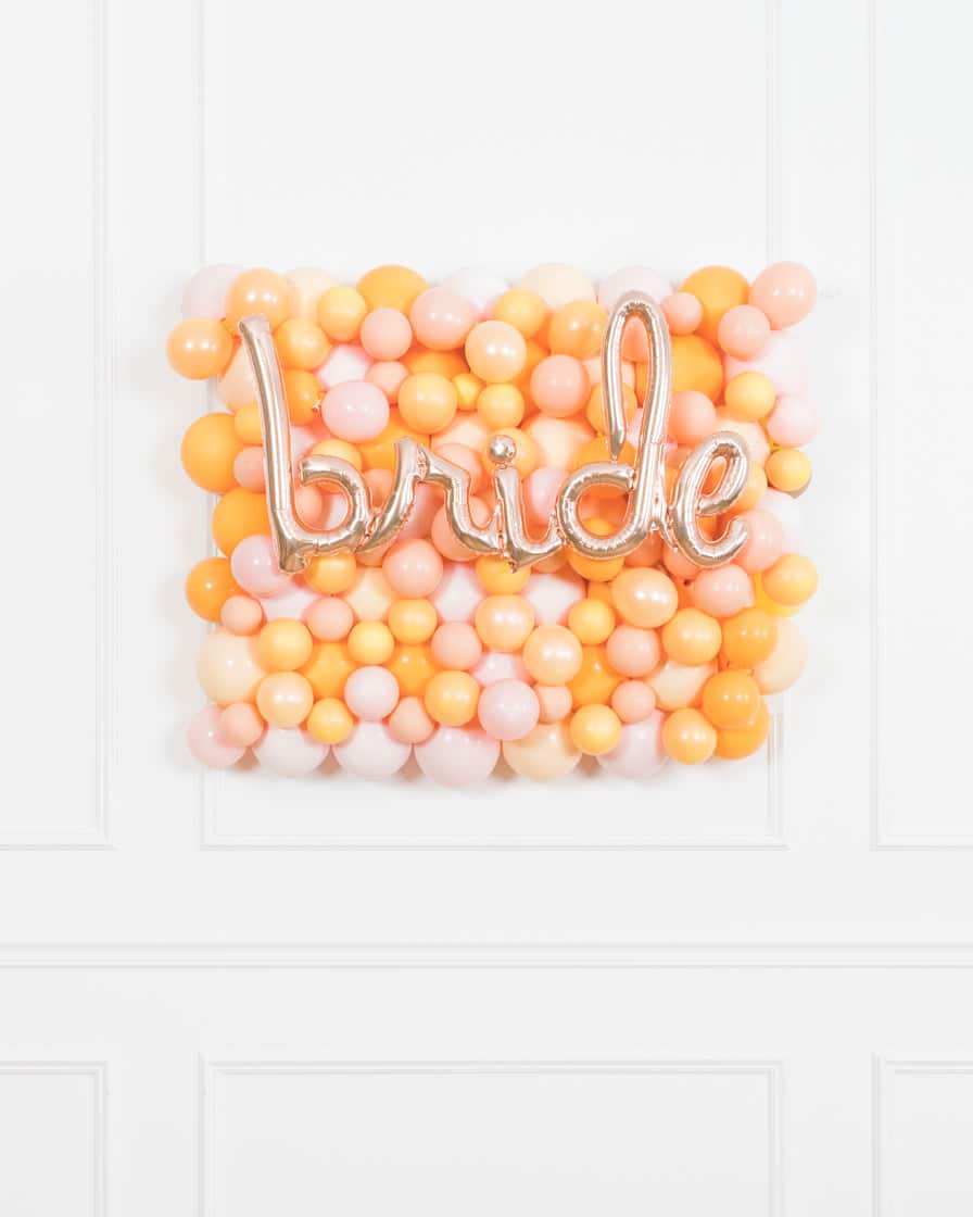 Citrus – BRIDE Balloon Backdrop Board – 30inx40in | Rental
