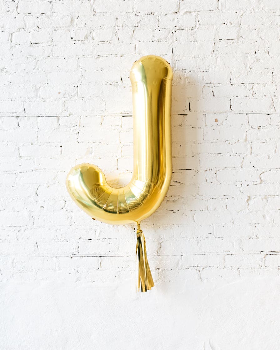 34in Gold Individual Foil Letter with Gold Skirt | Rental