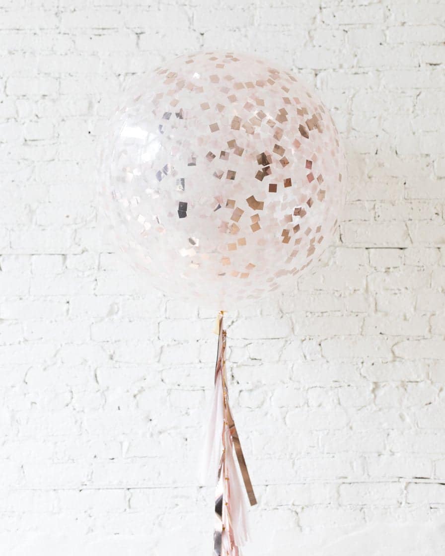 Modern Mauve – Confetti Giant Balloon with Tassel | Rental