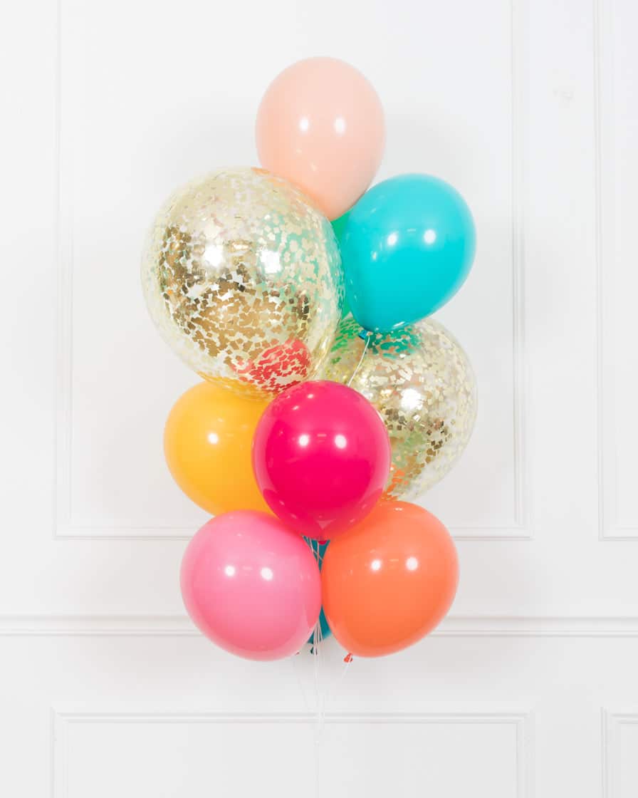 Office Birthday Party – Confetti and 11in Bouquet of 10 | Rental Office Birthday Party – Confetti and 11in Bouquet of 10 | Rental