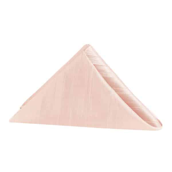 Accordion Crushed Taffeta Napkin – 20″x20″ – Blush/Rose Gold | Rental