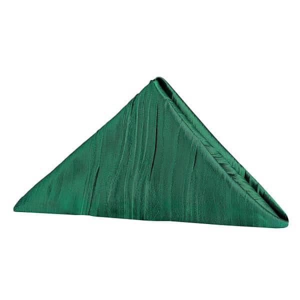 Accordion Crushed Taffeta Napkin – 20″x20″ – Emerald Green | Rental