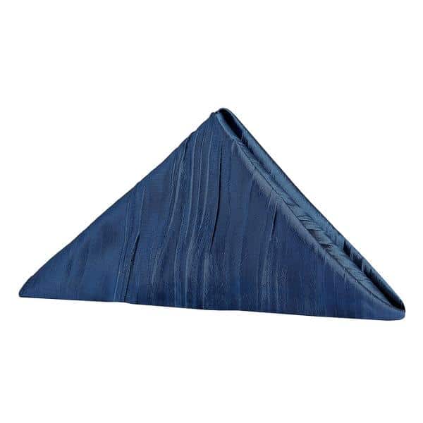 Accordion Crushed Taffeta Napkin – 20″x20″ – Navy Blue | Rental