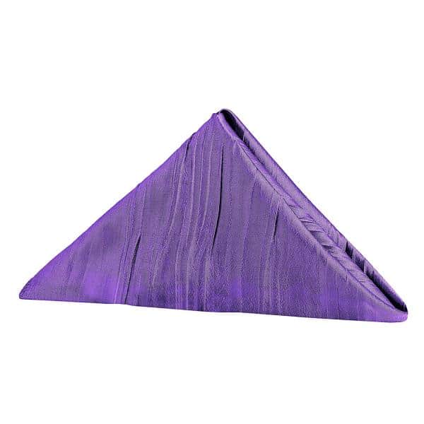 Accordion Crushed Taffeta Napkin – 20″x20″ – Purple | Rental
