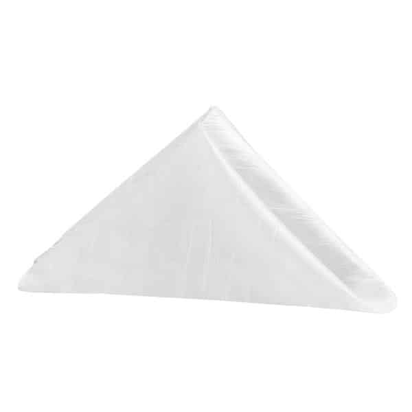 Accordion Crushed Taffeta Napkin – 20″x20″ – White | Rental