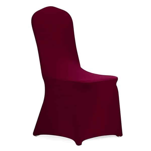 200 GSM Grade A Quality Spandex (Lycra) Banquet & Wedding Chair Cover By Eastern Mills in Burgundy Color | Rental 200 GSM Grade A Quality Spandex (Lycra) Banquet & Wedding Chair Cover By Eastern Mills in Burgundy Color | Rental