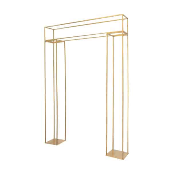 Gold Metal Rectangular Endless Frame Wedding Arch – 5.5ft wide x 8ft tall | Rental Gold Metal Rectangular Endless Frame Wedding Arch – 5.5ft wide x 8ft tall | Rental