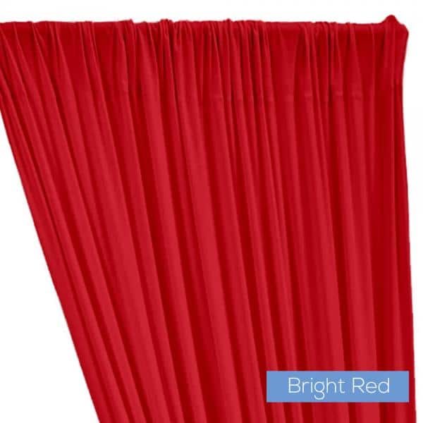 ITY Stretch Drape w/ Sewn Rod Pocket – Bright Red | Rental ITY Stretch Drape w/ Sewn Rod Pocket – Bright Red | Rental