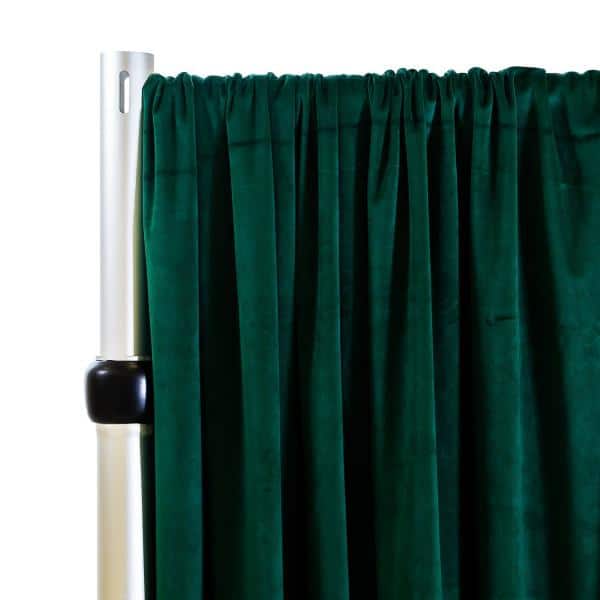 Lavish Velvet Wide Width Drape w/ Sewn Rod Pocket – Forest | Rental