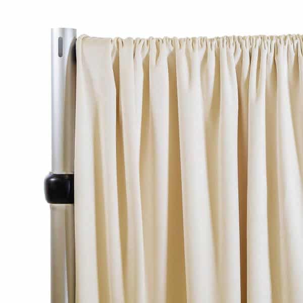 Lavish Velvet Wide Width Drape w/ Sewn Rod Pocket – Ivory | Rental
