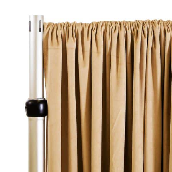Lavish Velvet Wide Width Drape w/ Sewn Rod Pocket – Latte | Rental
