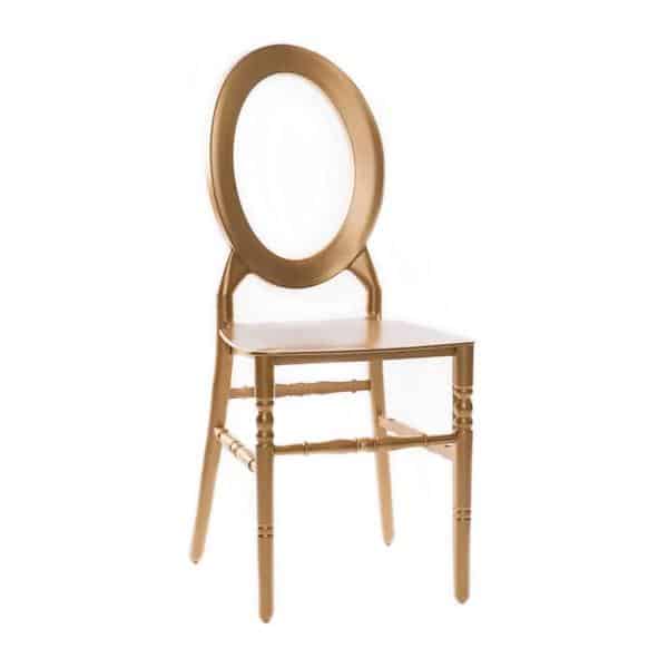 Oval Open Back Resin Dining Event Chair – Gold | Rental Oval Open Back Resin Dining Event Chair – Gold | Rental