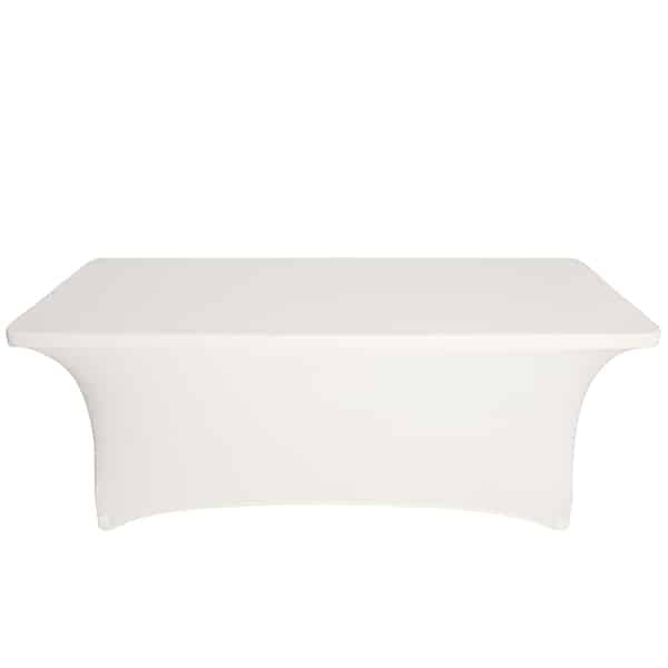 8ft Banquet 200 GSM Grade A Quality Spandex Table Cover – Ivory | Rental