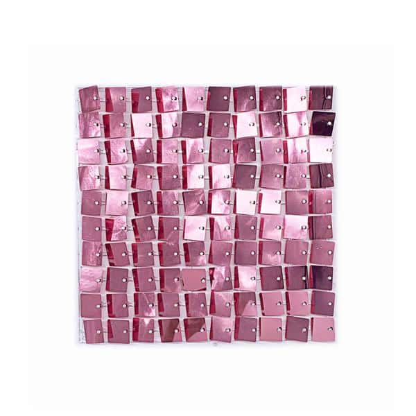 Easy Connect Shimmer Wall Panels w/ Transparent Grid Backing & Square Sequins – 12 Tiles – Rose Gold / Blush | Rental Easy Connect Shimmer Wall Panels w/ Transparent Grid Backing & Square Sequins – 12 Tiles – Rose Gold / Blush | Rental