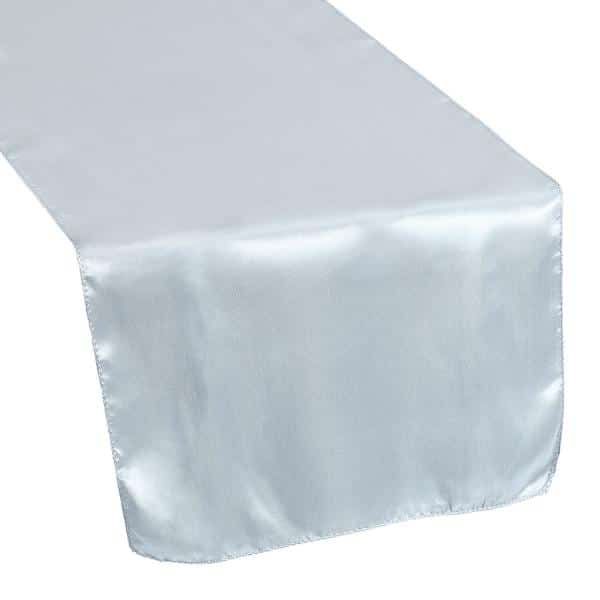 Sleek Satin Runner 14″ x 108″ – Dusty Blue | Rental