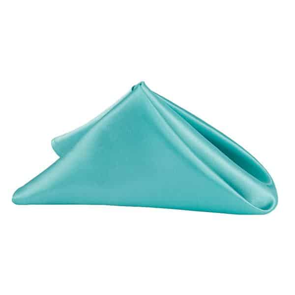 Sleek Satin Napkin 20″x20″ – Light Turquoise | Rental