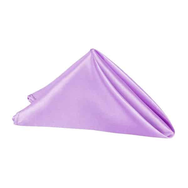 Sleek Satin Napkin 20″x20″ – Victorian Lilac/Wisteria | Rental