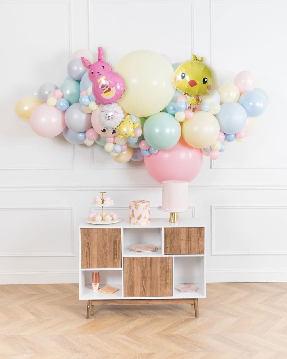 Easter – Balloon Backdrop Garland Install Piece with Foil – 6ft | Rental