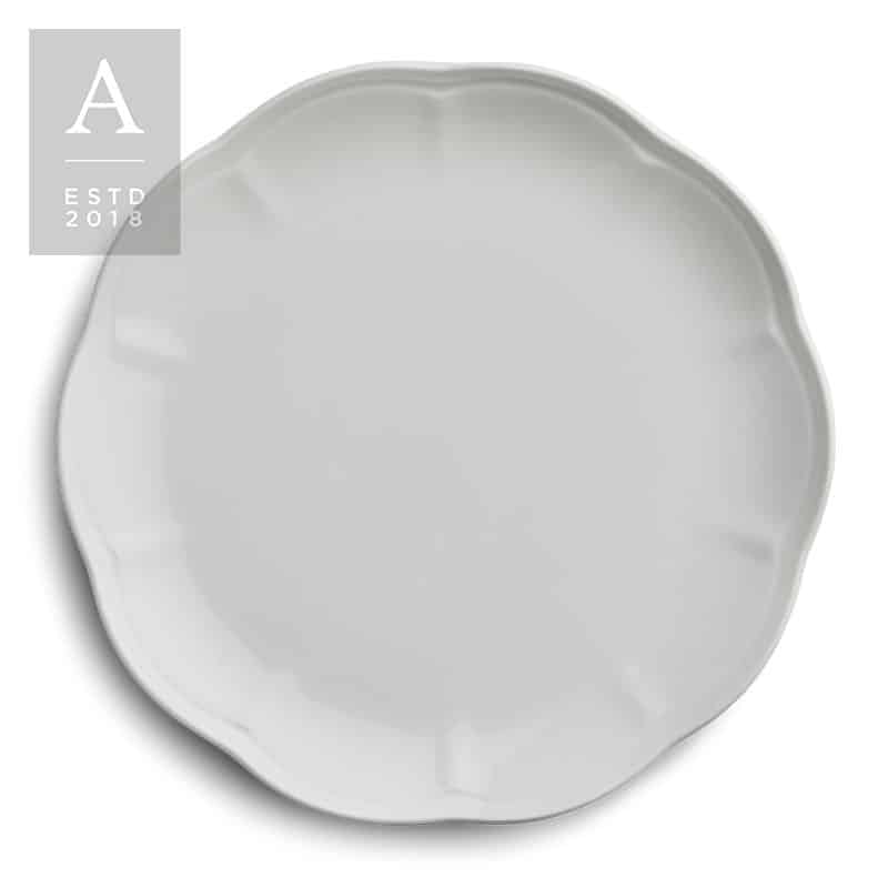 Eleanor White Charger Plate | Rental