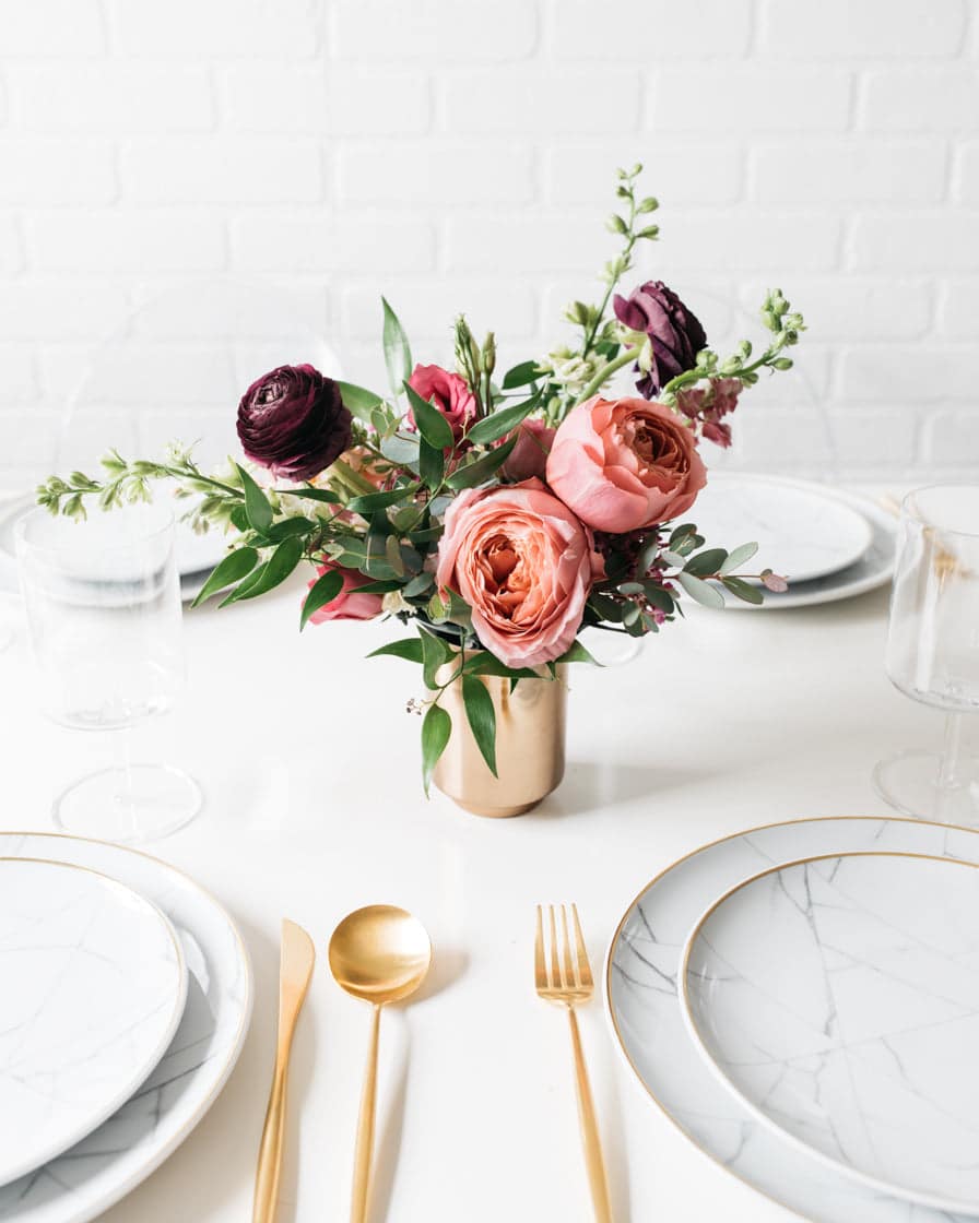 Berry Blush – Floral Arrangement – Small (set of 5) | Rental