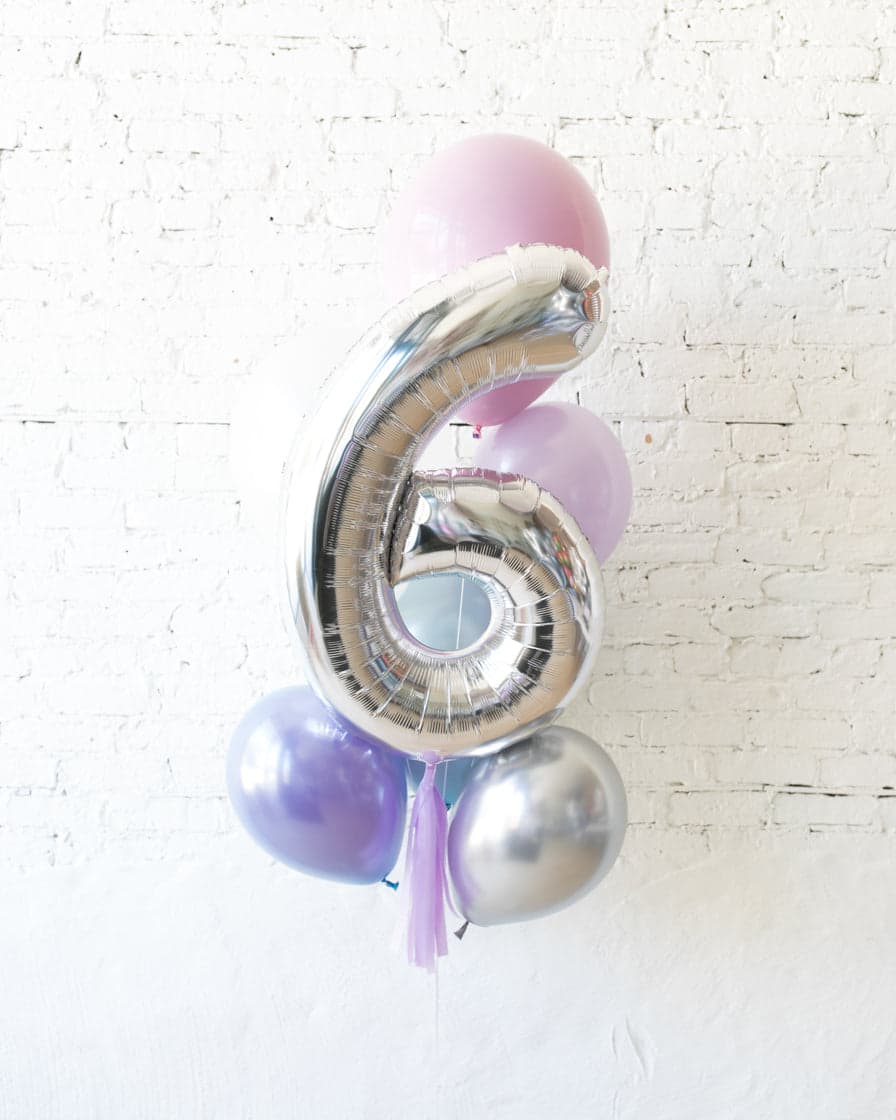 GIFT-Winter Wonderland Foil Number and Latex Balloon Bouquet | Purchase