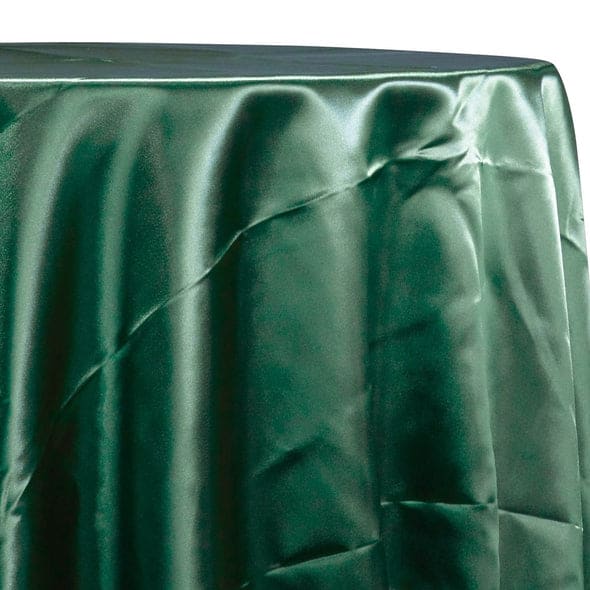 Bridal Satin Table Linen in Hunter Green 38 | Rental Bridal Satin Table Linen in Hunter Green 38 | Rental