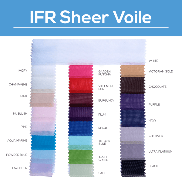 IFR Sheer Voile – 85yd Bolt – 118″ Width | Rental