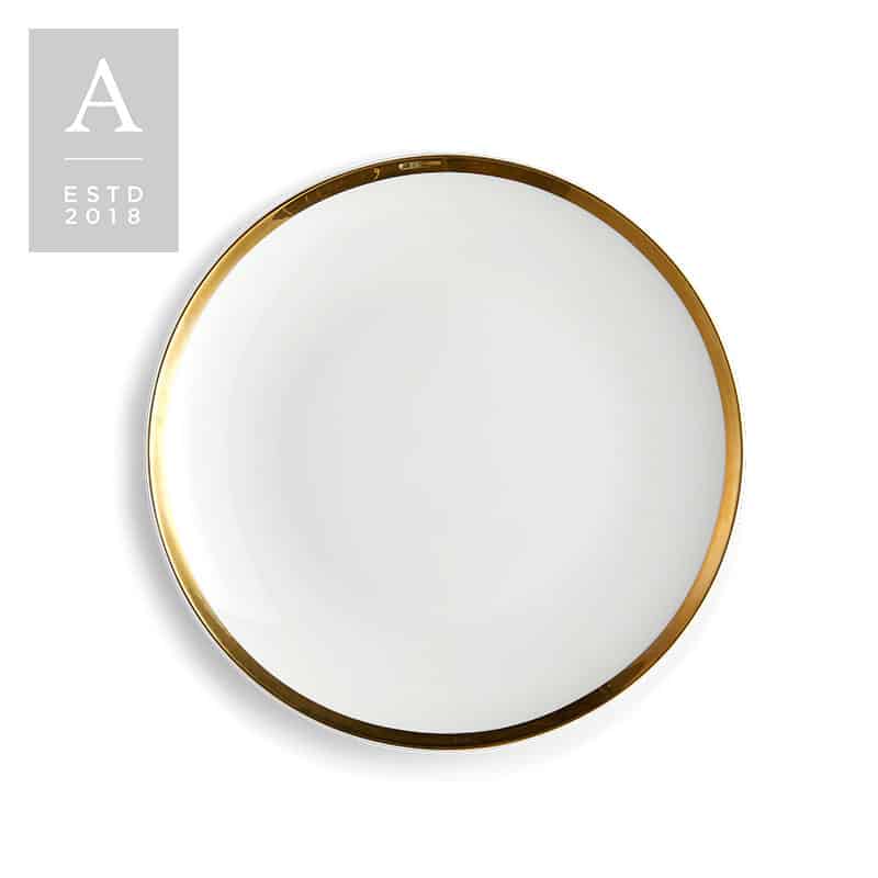 Iris Gold Coupe Appetizer Plate | Rental