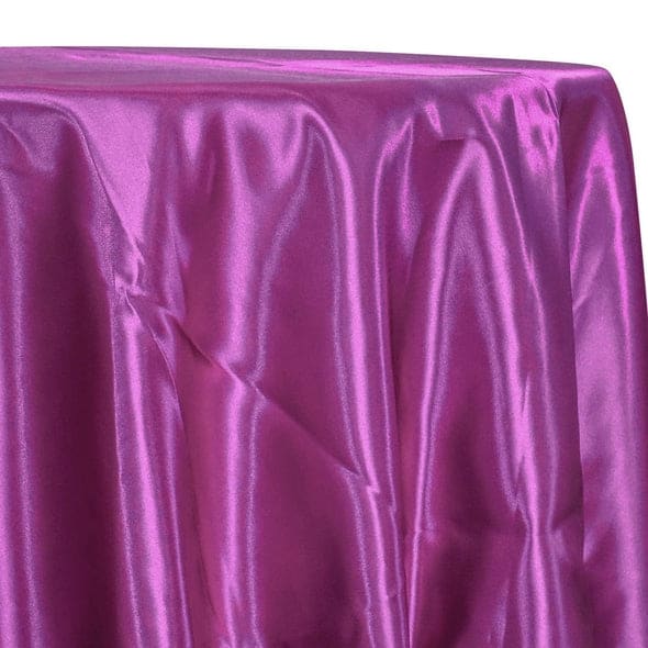 Bridal Satin Table Linen in Magenta 592 | Rental Bridal Satin Table Linen in Magenta 592 | Rental