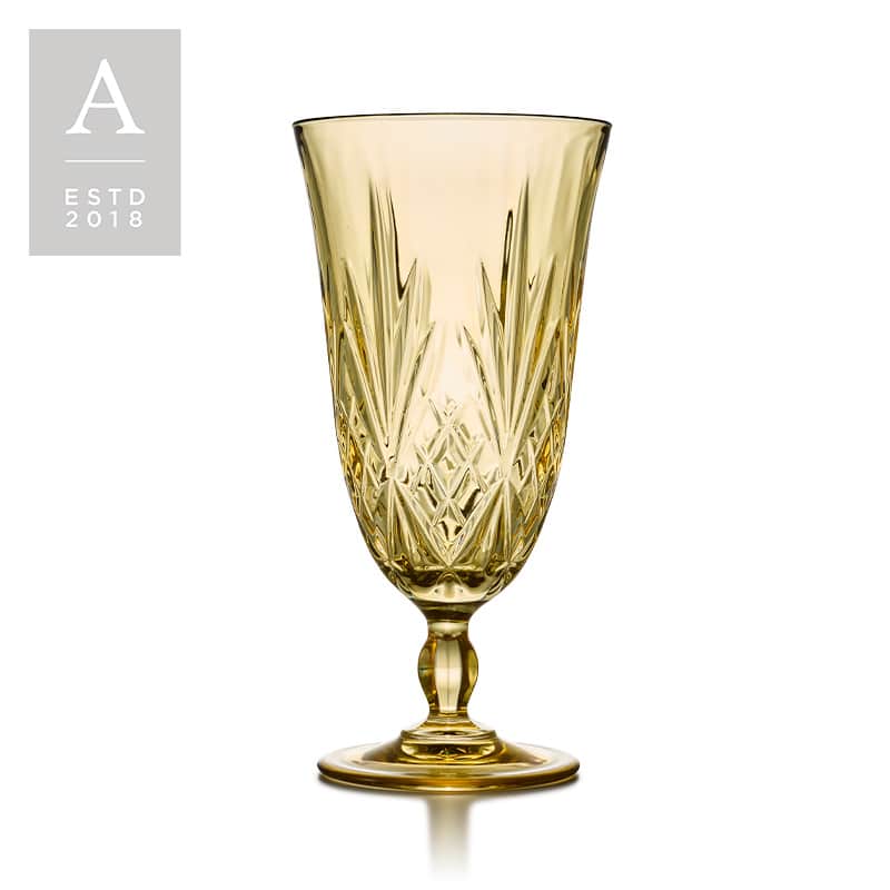 Melodia Amber Water Goblet | Rental