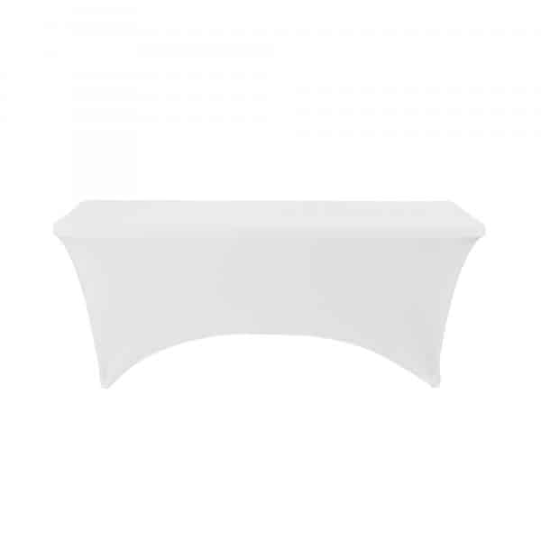 Decostar™ Spandex Table Covers 8′ – White | Rental
