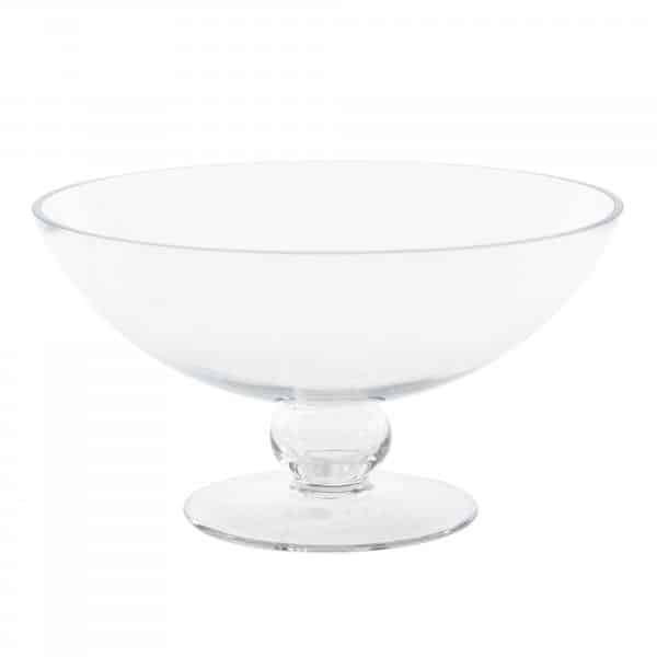 Decostar™ Glass Pedestal Bowl 9.25″ | Rental