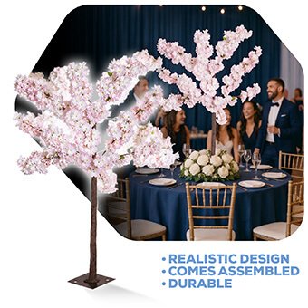 4.5ft Artificial Hydrangea Bloom Tabletop Centerpiece Tree — Blush / Light Pink / Pink | ModTree™ Collection | Rental