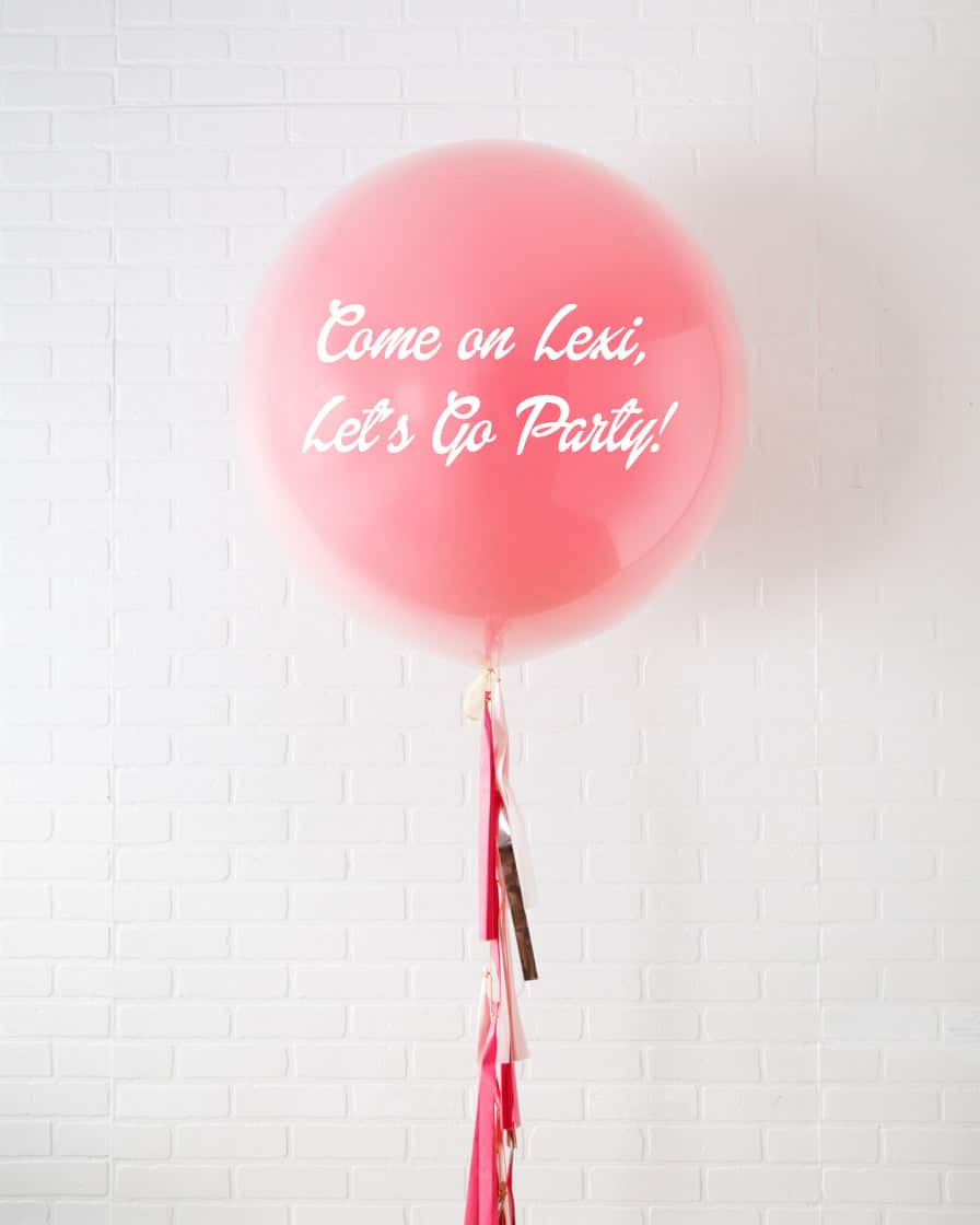 Life In Plastic – Personalized Giant Balloon with Tassel | Rental